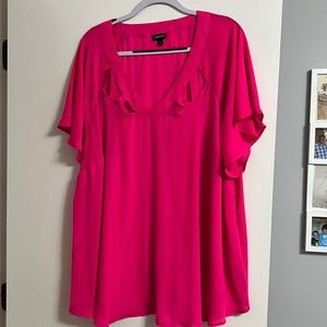 Torrid, size 4, hot pink blouse